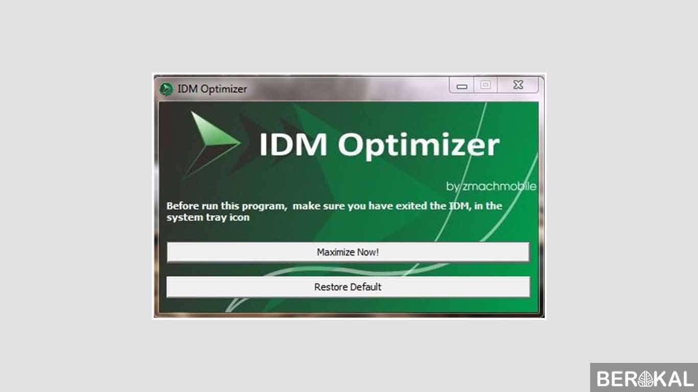 cara mempercepat idm dengan idm optimizer