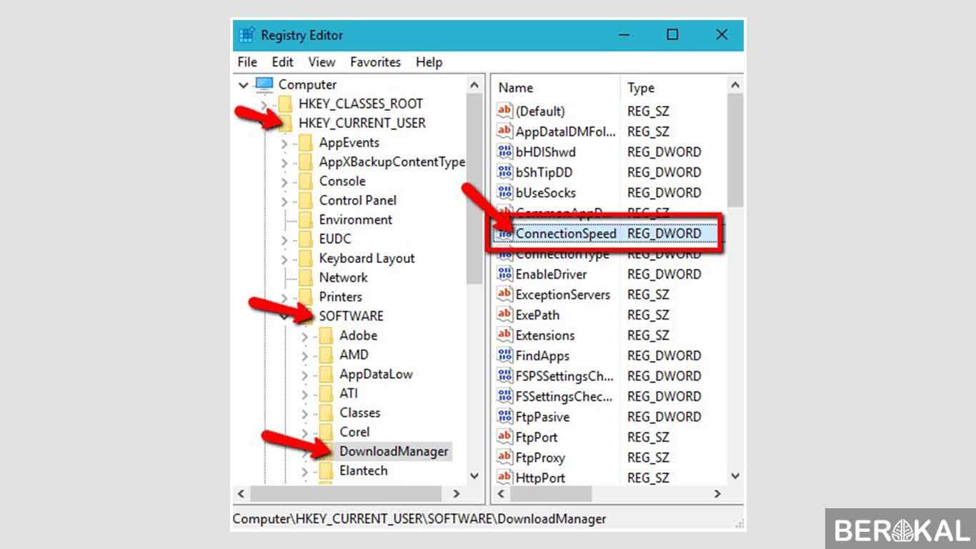 cara mempercepat idm dengan regedit