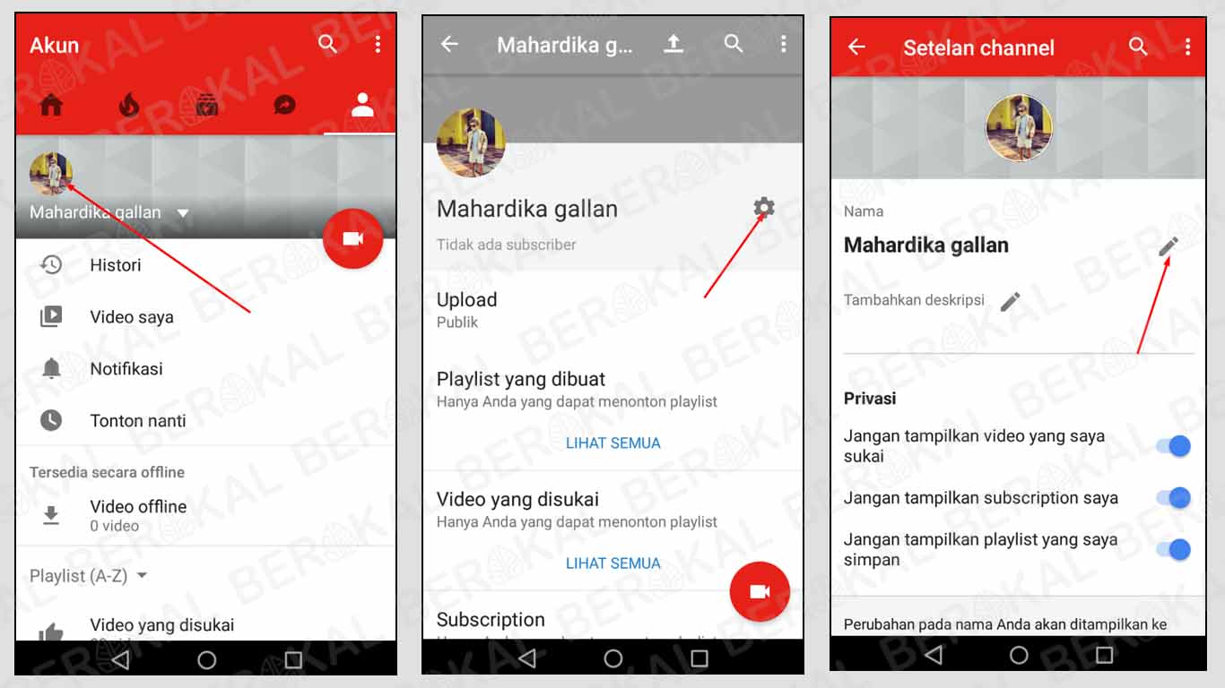 2 Cara  Mengganti  Nama Channel  YouTube  di  Android  PC