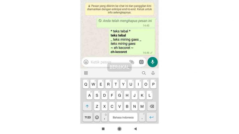 √ Cara Membuat Huruf Tebal, Dicoret atau Miring di WhatsApp