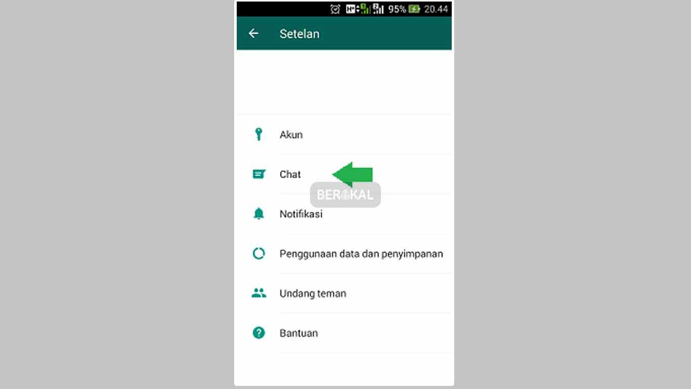 pengaturan chat wa