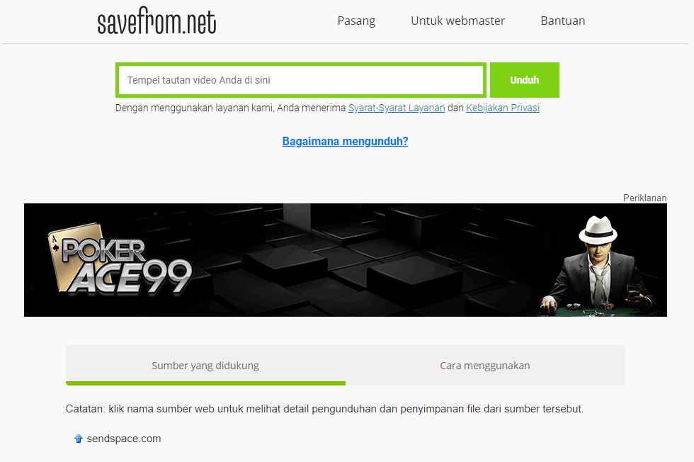 Download video dari youtube savefrom