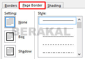 page border word