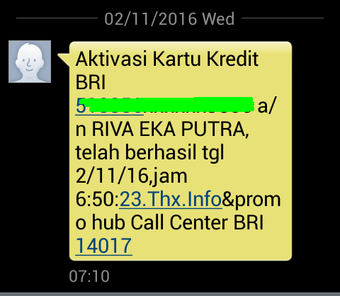 Aktivasi dan Request PIN Kartu Kredit BRI