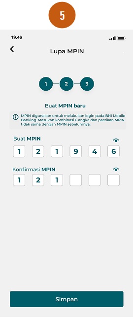 Buat MPIN dan Password Transaksi baru.