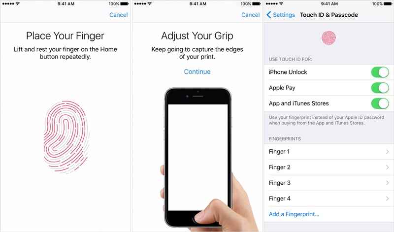 Centang Gunakan Touch ID atau Face ID