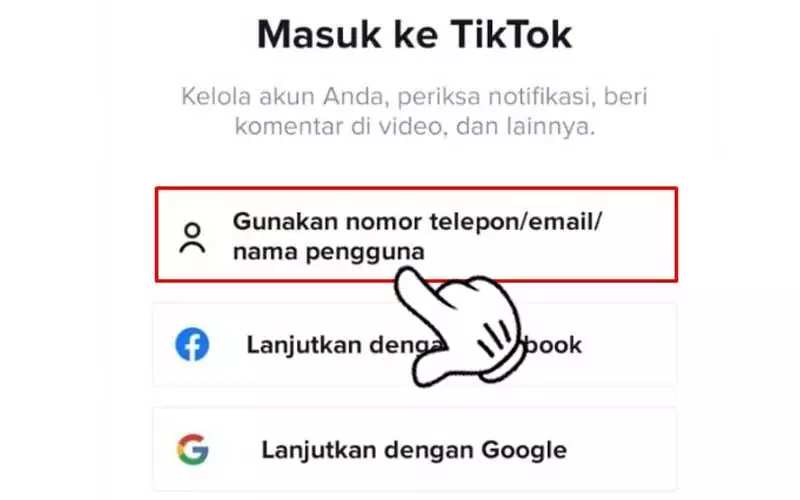 Jika memilih email, masukkan alamat email dari akun TikTok milikmu, lalu klik “Kirim kode”.