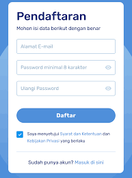 Klik tombol Daftar pada halaman utama.