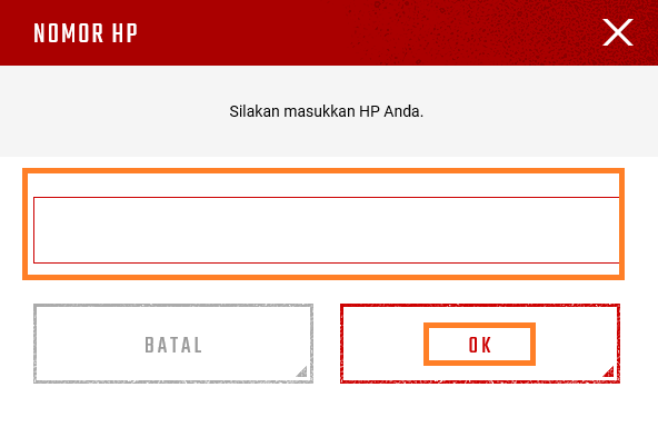 Masukkan Username atau ID PB -> pilih opsi nomor telepon dan masukkan nomor telepon dengan benar -> beri tanda centang pada bagian Saya bukan robot.