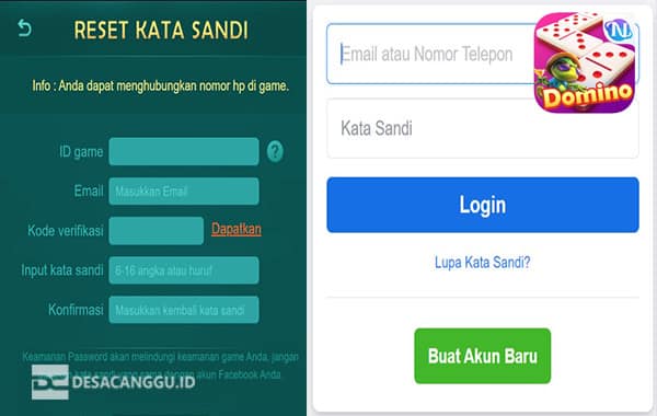 Mengganti Password Higgs Domino Lewat Facebook