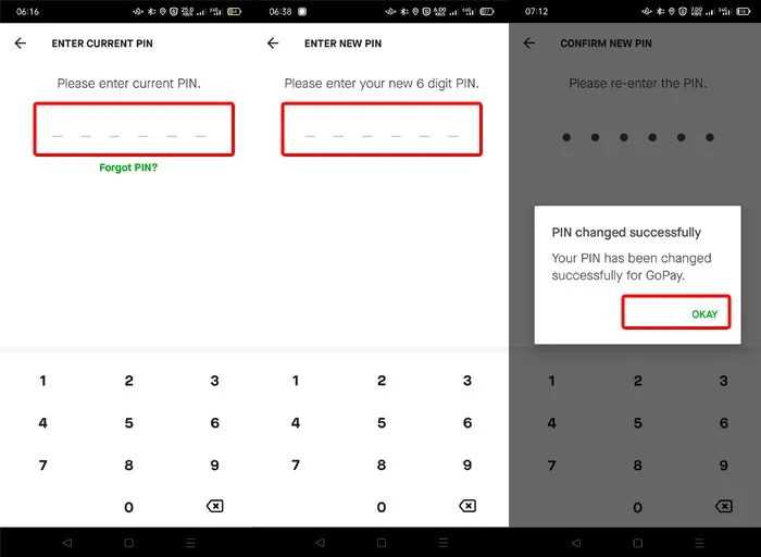 Pilih menu Ubah PIN lalu kamu akan diminta untuk memasukkan PIN GoPay yang masih berlaku sampai detik ini.