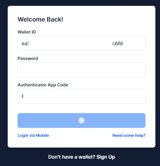 Setelah proses tersebut selesai, kamu dapat login ke akun Blockchain menggunakan email baru yang telah dibuat.