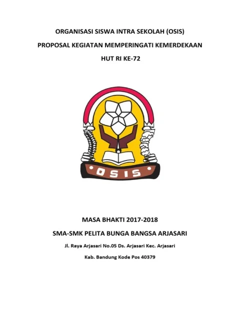 Kumpulan Contoh Cover Proposal yang Menarik OSIS