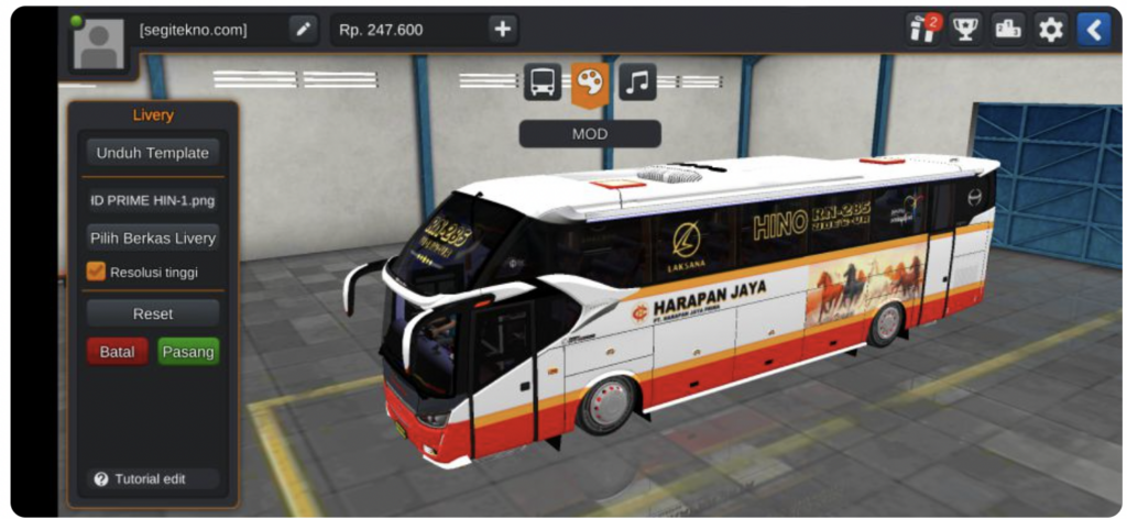 mod bussid gunung harta